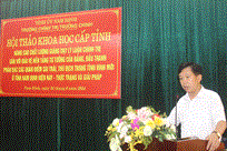 HỘI THẢO KHOA CẤP TỈNH: “NÂNG CAO CHẤT LƯỢNG GIẢNG DẠY LÝ LUẬN CHÍNH TRỊ GẮN VỚI BẢO VỆ NỀN TẢNG TƯ TƯỞNG, ĐẤU TRANH PHẢN BÁC CÁC QUAN ĐIỂM SAI TRÁI, THÙ ĐỊCH TRONG TÌNH HÌNH MỚI Ở TỈNH NAM ĐỊNH HIỆN NAY - THỰC TRẠNG VÀ GIẢI PHÁP”